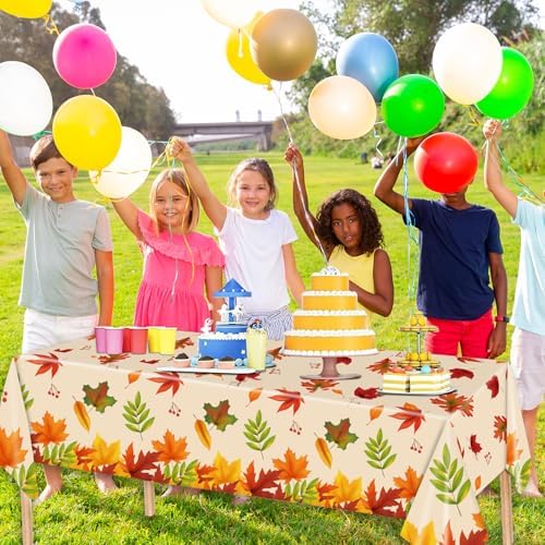 1 Pcs Thanksgiving Plastic Tablecloth 54x108 Inch