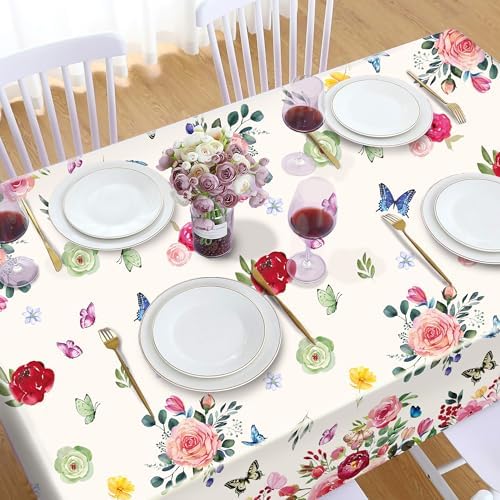 Lide Road Rose Party Tablecloth 2 Pc 54x87 Inches