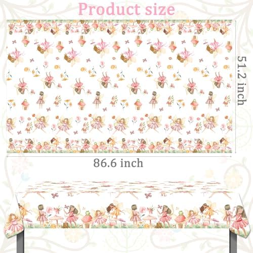 Candy Chef Fairy Birthday Tablecloth 3Pcs Elf Theme Decor