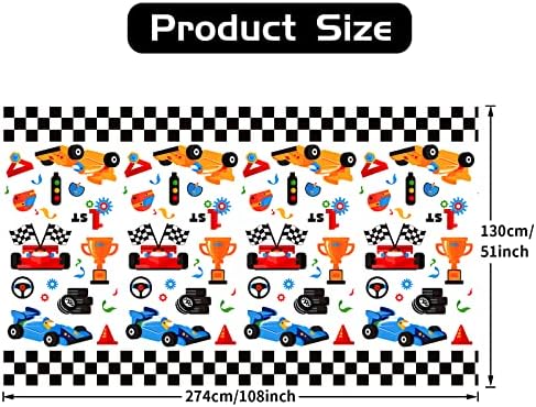 3 Pack Racing Car Table Covers for Parties and Events