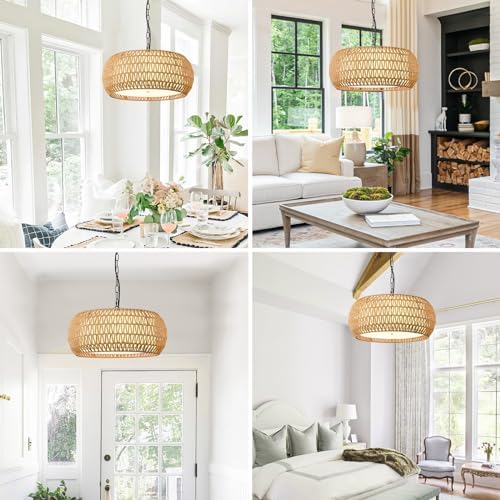 19 Inch Boho Chandelier with 5 Lights