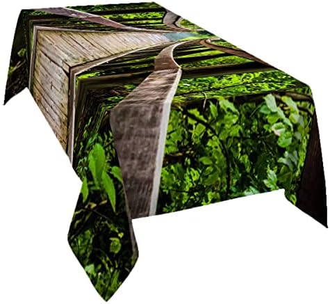 ZOE GARDEN Rectangle Tablecloth Retro Brown Waterproof Stainproof