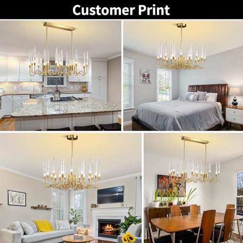 ziidoo 20 Light Retro Chandelier Dining Room Ceiling Light Fixture