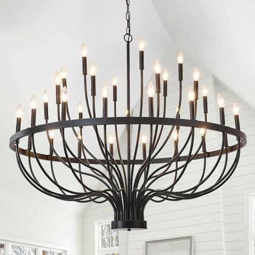 HHR 48-Inch Farmhouse Chandelier with 33 Lights