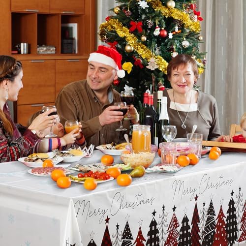 WovWeave 1 Pack Christmas Table Cloth 54x108inch