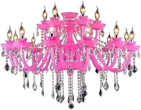 Chandelier Light with Crystal Candle for Princess Room Decor