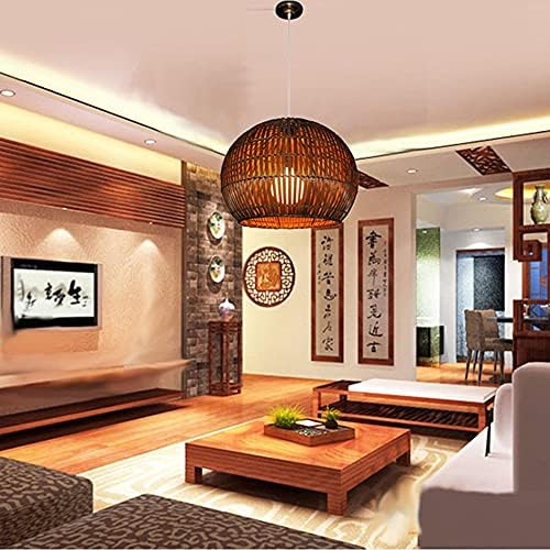 Modern Industrial Bamboo Wicker Chandelier Light