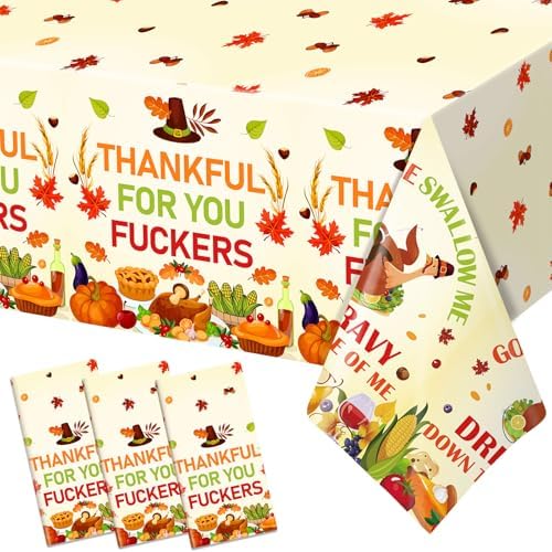 3Pcs Thanksgiving Tablecloths - Party Decorations