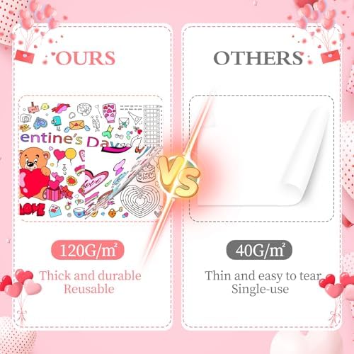 Valentines Day Coloring Poster 30x72 Inches