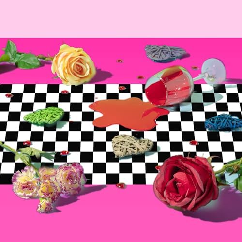 Irenare Racing Car Party Table Covers 54x108 Inch 6 Sheets Rose Red