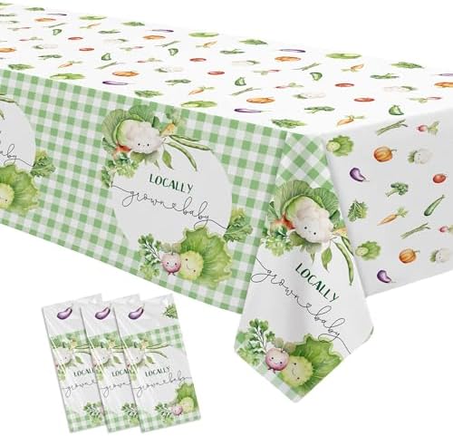 Locally Grown Baby Shower Tablecloth 3 Pack