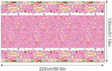 JX 3 Pcs Doughnut Tablecloths 54x87In Party Decor