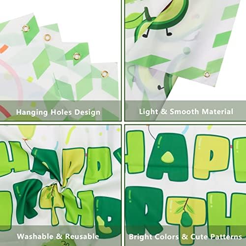 Fruit Avocado Backdrop and Tablecloth Set for Birthday Parties