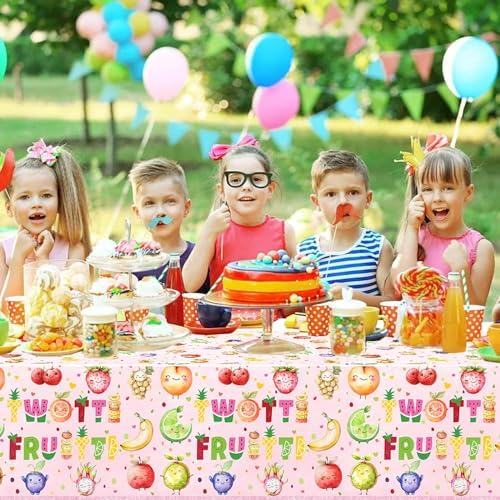 Twotti Frutti Tablecloth for 2nd Birthday Party