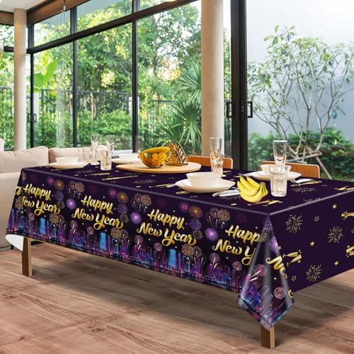 3Pcs New Year Party Tablecloths 2025 Decorations