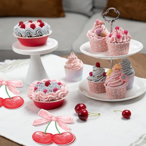 60Pcs Cherry Shaped Napkins for Birthday Parties