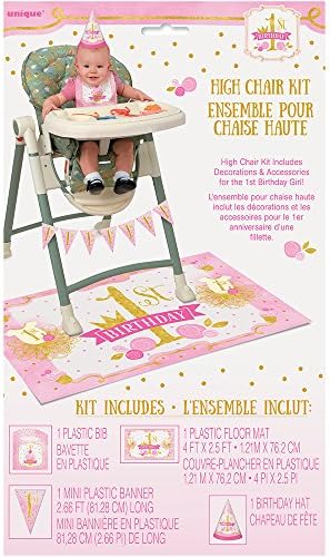 Stunning Pink and Gold First Birthday High Chair Decor Kit