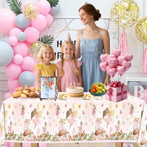 3 PCS Construction Tablecloth 108x54 Inch Pink