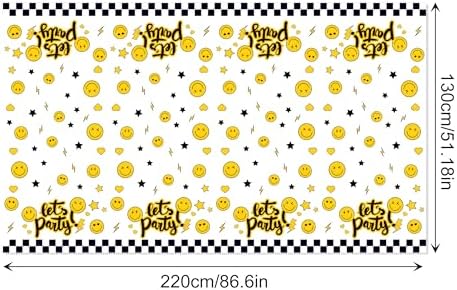 2 Pcs One Happy Dude Tablecloths Birthday Party Decor