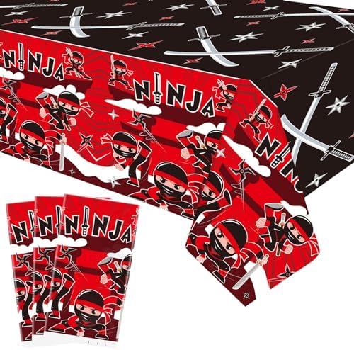 3 Piece Ninja Birthday Tablecloth Set 51 x 865 Inch