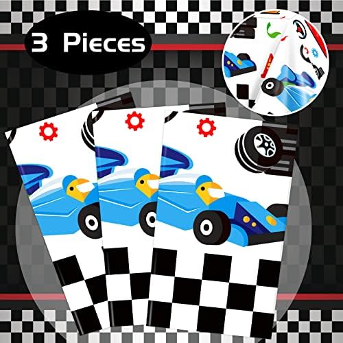 3 Pack Racing Car Table Covers for Parties and Events
