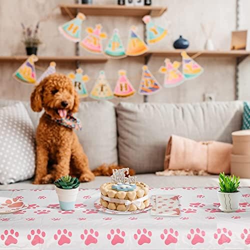 Puppy Birthday Decorations with 20 Plates and Napkins