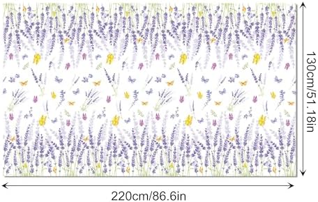 2PCS Lavender Tablecloth with Butterfly Design