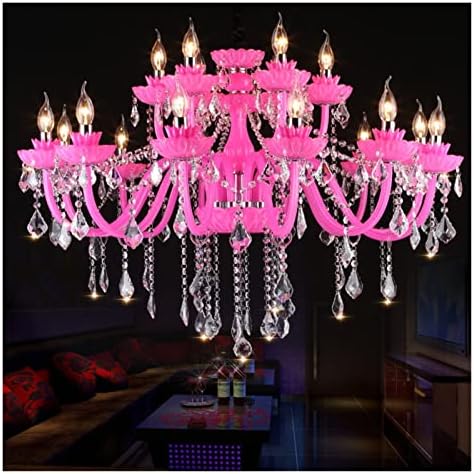 Chandelier Light with Crystal Candle for Princess Room Decor