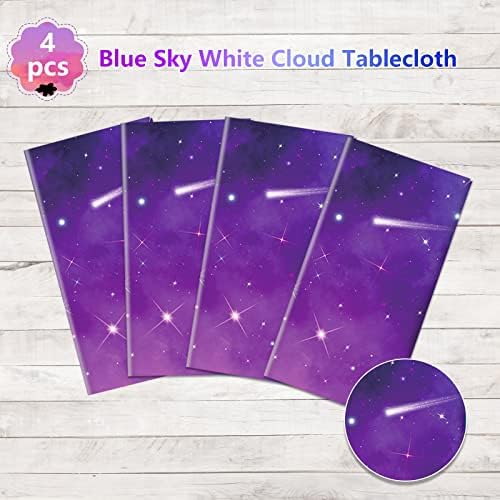 4 Pack Space Galaxy Party Tablecloths for Themed Events