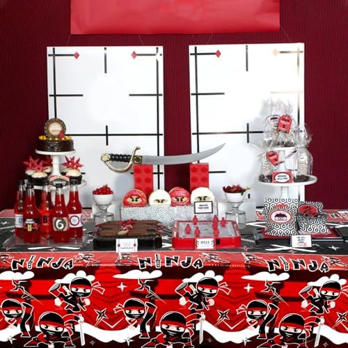 3 Piece Ninja Birthday Tablecloth Set 51 x 865 Inch