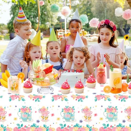 PHOGARY 2 Piece Floral Tablecloth for Party Decor