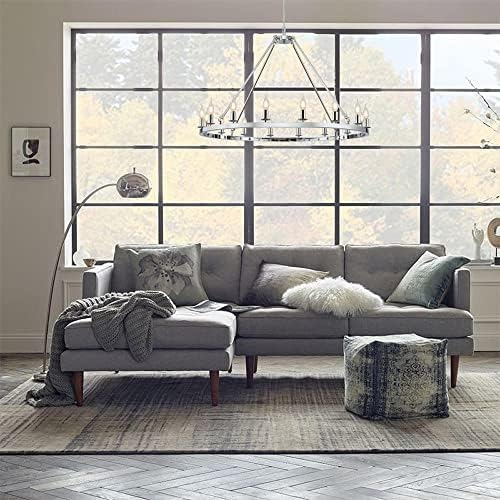 Modern Metal Wagon Wheel Chandelier 16 Light 47 Inch