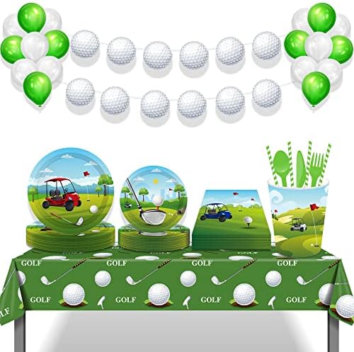 Lide Road 2Pcs Pink Golf Plastic Tablecloth 54x87In
