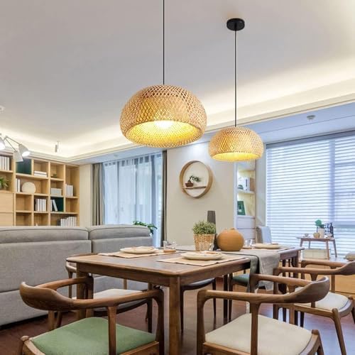 Bamboo Woven Chandelier Pendant Light