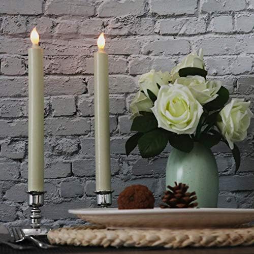 Eldnacele Flameless LED Taper Candles with Remote Timer Set of 6