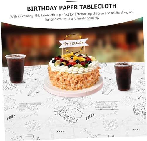 Homoyoyo Birthday Coloring Tablecloth for Kids
