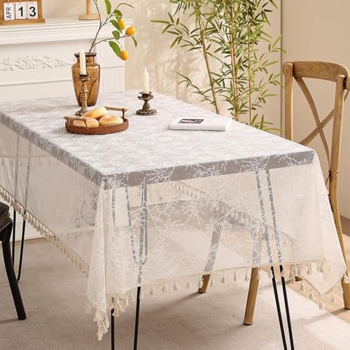 Kids Table Cloth 87x55 Inch Beige Polyester Dessert Themed Table Cover