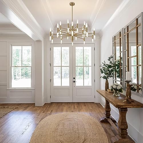 KCO Brushed Brass 40-Light Sputnik Chandelier
