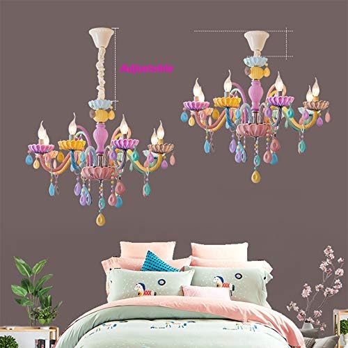KWOKING Crystal Chandelier Pendant Light with 5 Lights