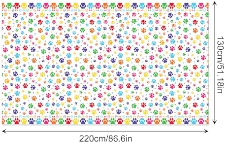 Lide Road Paw Print Tablecloth Set 54x87In 2 Pcs