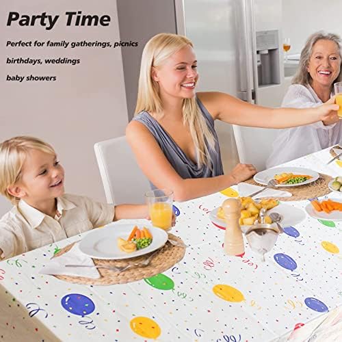 Rainbow Table Cloth 4 Pack for Birthday Party Decorations