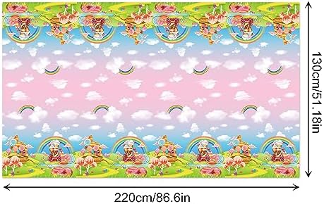 2 Pcs Candy Land Themed Plastic Table Covers for Party