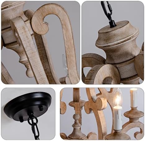 Sedelan Farmhouse Chandelier with 5 Lights E12