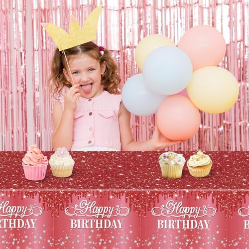 3 PCS Gold Tablecloths Party Decorations for Rectangular Tables