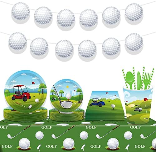 Lide Road 2Pcs Pink Golf Plastic Tablecloth 54x87In