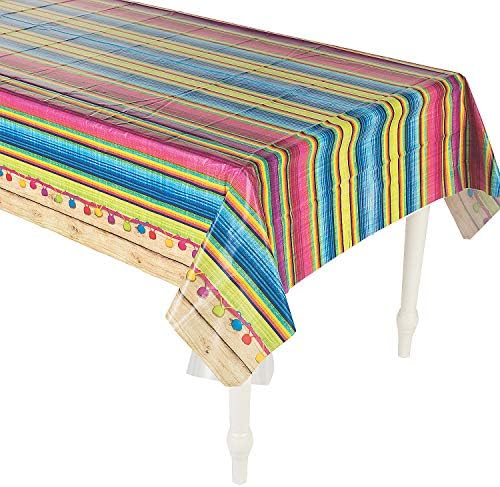 Fun Express Serape Fiesta Tablecover for Cinco de Mayo