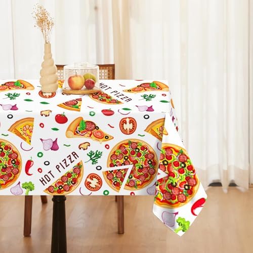 2Pcs Pizza Themed Tablecloths for Party Decoration
