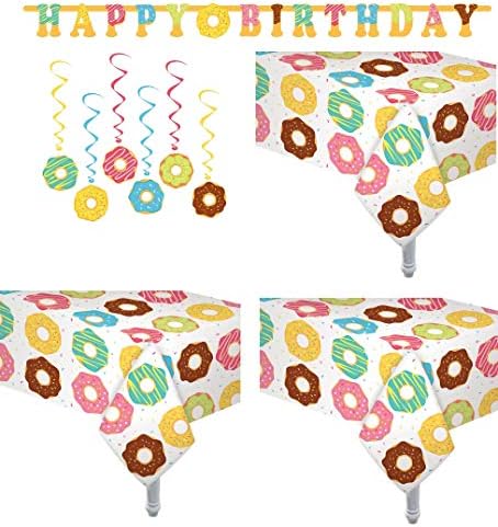 Oojami 3 Pack Donut Table Covers Party Decor