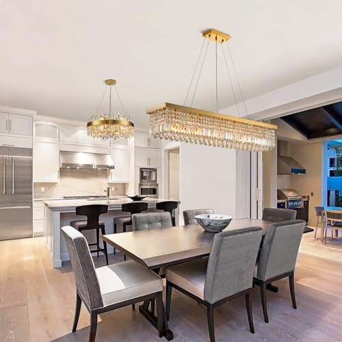 Siljoy Gold Raindrop Chandelier Luxury Large Rectangle Flush Mount Ceiling Light