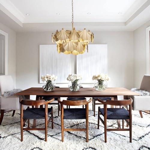 TOCHIC 8 Light Gold Chandelier for Dining Room and Living Room